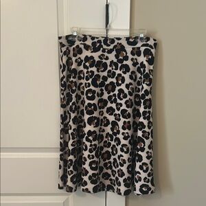 Ann Taylor Factory A-Line Skirt in Leopard Print